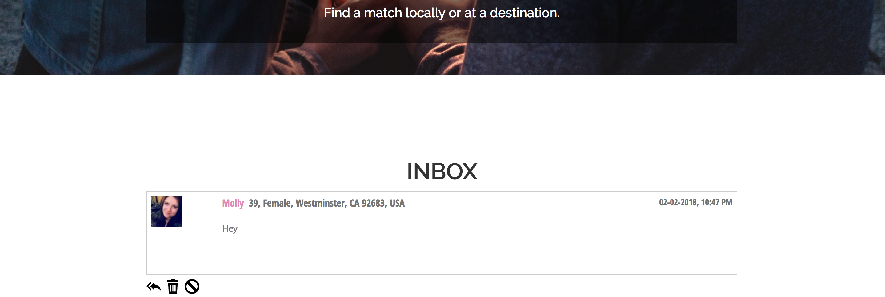 Message interests within the site